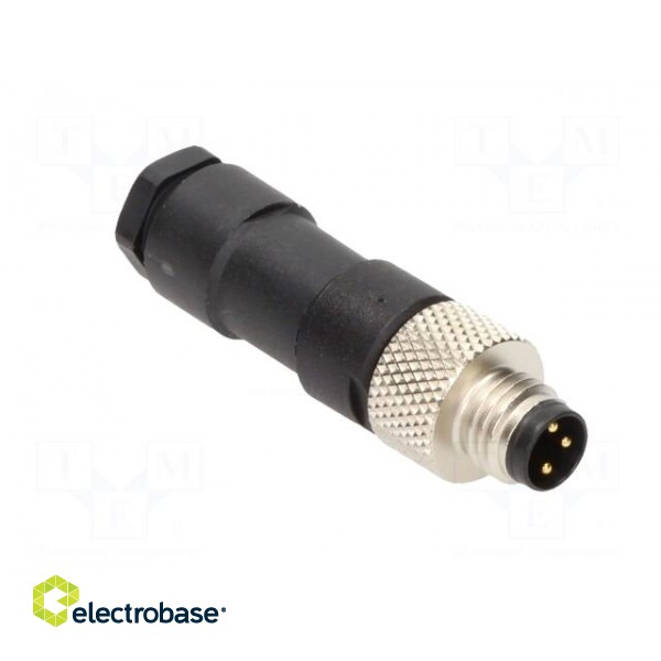 Connector: M8 | male | PIN: 3 | straight | for cable | plug | Nano-Change paveikslėlis 8