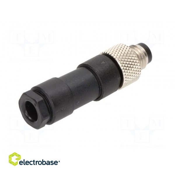 Connector: M8 | male | PIN: 3 | straight | for cable | plug | Nano-Change paveikslėlis 6