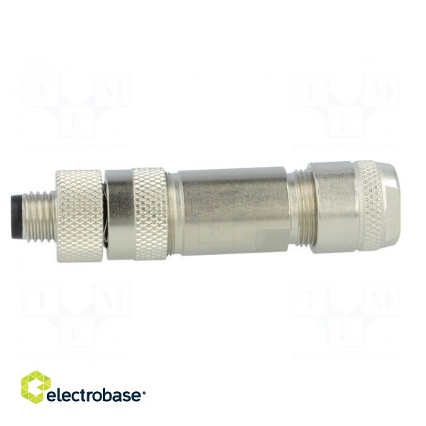 Connector: M8 | male | PIN: 3 | straight | shielded | for cable | plug paveikslėlis 3