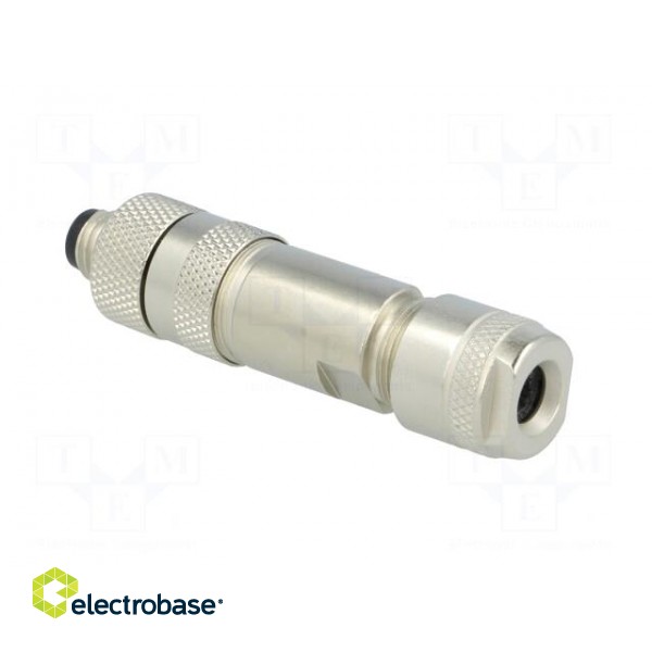 Connector: M8 | male | PIN: 3 | straight | shielded | for cable | plug paveikslėlis 4