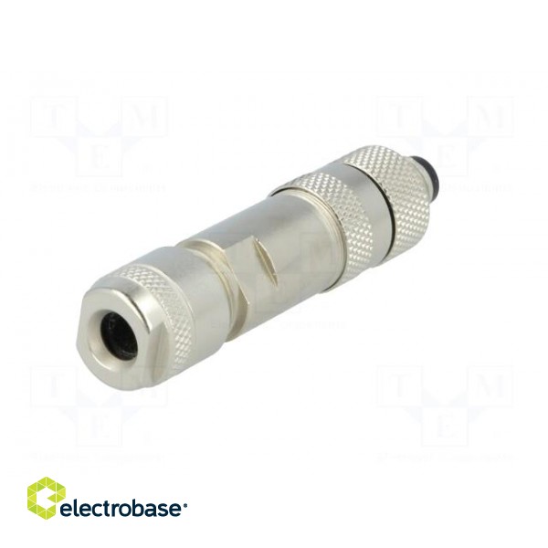 Connector: M8 | male | PIN: 3 | straight | shielded | for cable | plug paveikslėlis 6