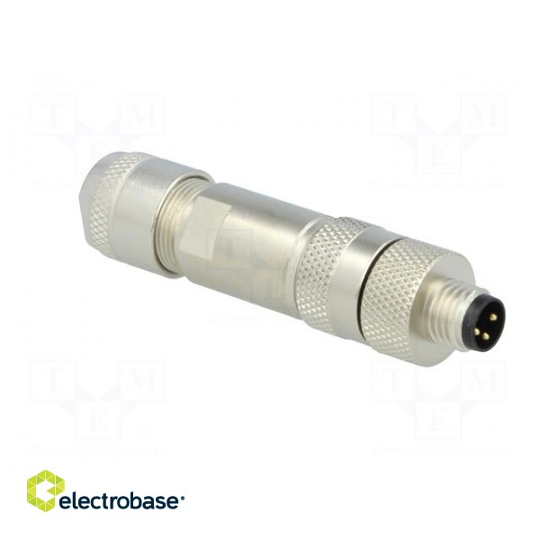 Connector: M8 | male | PIN: 3 | straight | shielded | for cable | plug paveikslėlis 8