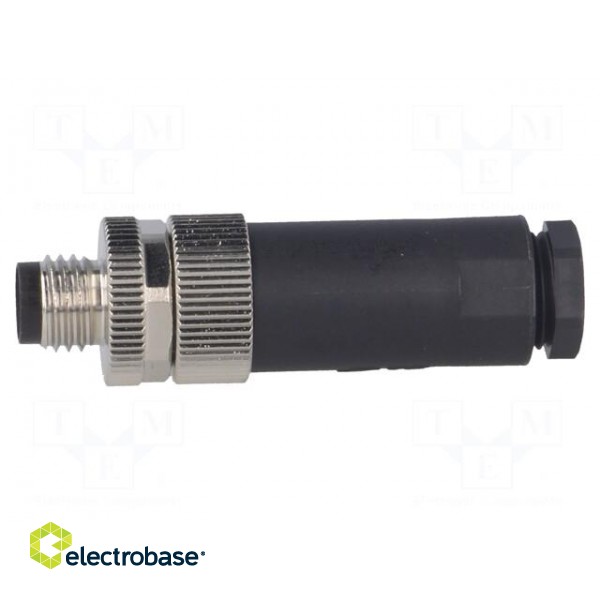 Connector: M8 | male | PIN: 3 | straight | unshielded | for cable | plug image 3