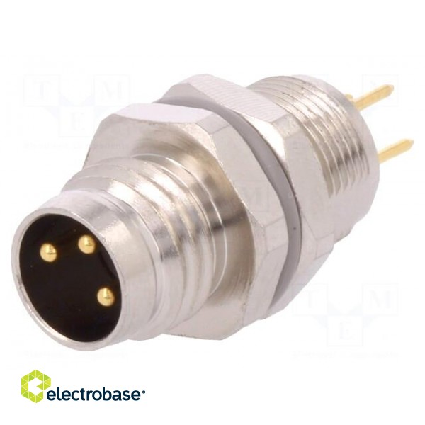 Connector: M8 | male | PIN: 3 | unshielded | socket | IP67 | 60V | 2.5÷3.5mm image 1