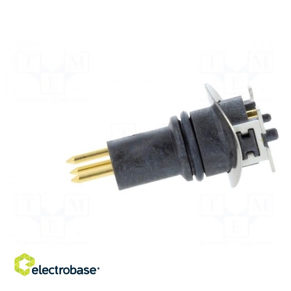 Connector: M8 | male | PIN: 3 | vertical | on PCBs | socket | 3A | IP65,IP68 paveikslėlis 3
