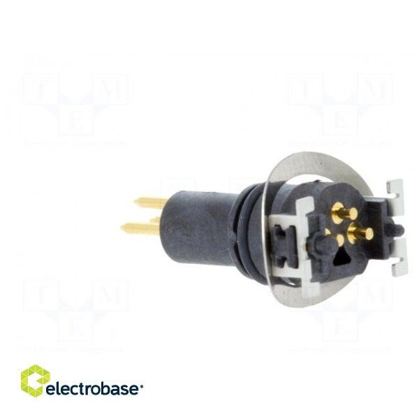 Connector: M8 | male | PIN: 3 | vertical | on PCBs | socket | 3A | IP65,IP68 paveikslėlis 4