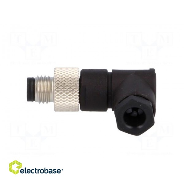 Connector: M8 | male | PIN: 4 | angled 90° | for cable | plug paveikslėlis 3