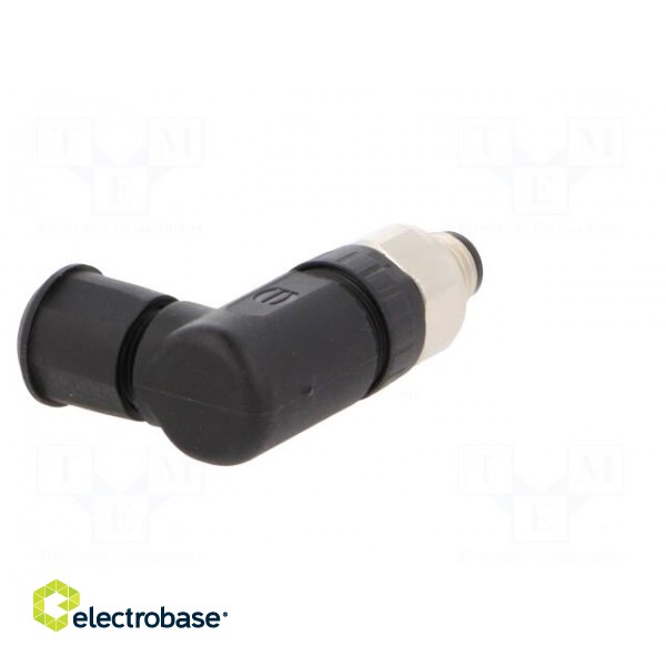 Connector: M8 | male | PIN: 4 | angled 90° | for cable | plug | 4A | IP67 image 6