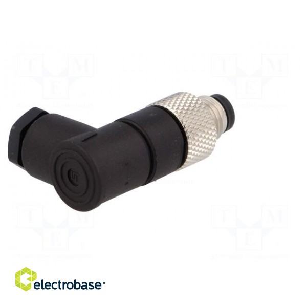 Connector: M8 | male | PIN: 4 | angled 90° | for cable | plug paveikslėlis 6