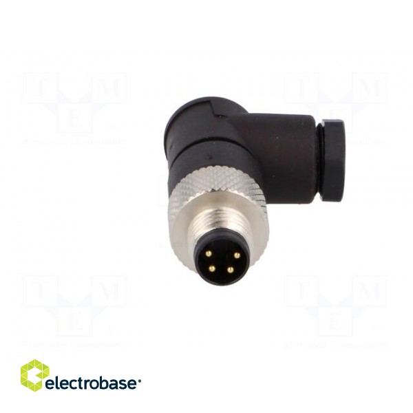 Connector: M8 | male | PIN: 4 | angled 90° | for cable | plug paveikslėlis 9