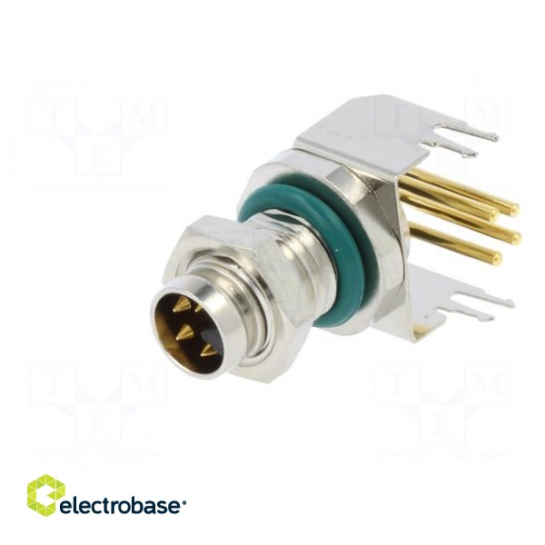 Connector: M8 | male | PIN: 4 | angled 90° | on PCBs | socket | 4A | IP68 image 2