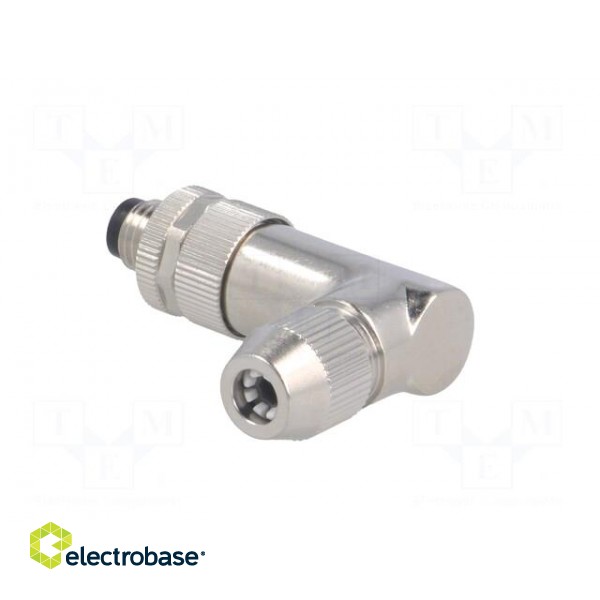 Connector: M8 | male | PIN: 4 | angled 90° | shielded | for cable | plug image 4