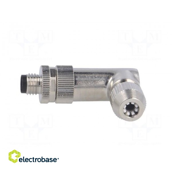 Connector: M8 | male | PIN: 4 | angled 90° | shielded | for cable | plug image 3