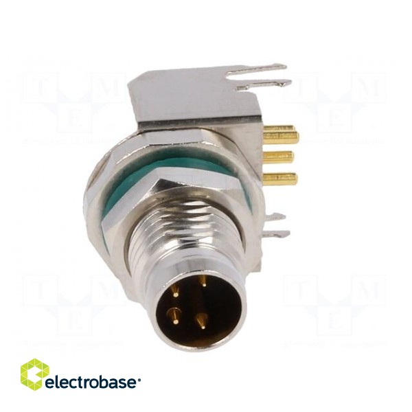 Connector: M8 | male | PIN: 4 | angled 90° | socket | 4A | IP68 | 30V | metal фото 9