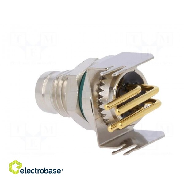 Connector: M8 | male | PIN: 4 | angled 90° | socket | 4A | IP68 | 30V | metal paveikslėlis 4