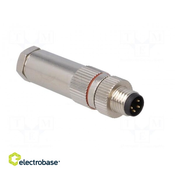 Connector: M8 | male | PIN: 4 | for cable | plug | 3A | IP67 | 30V фото 8
