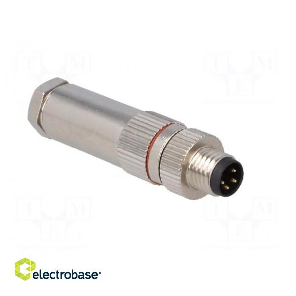 Connector: M8 | male | PIN: 4 | for cable | plug | 3A | IP67 | 30V image 8