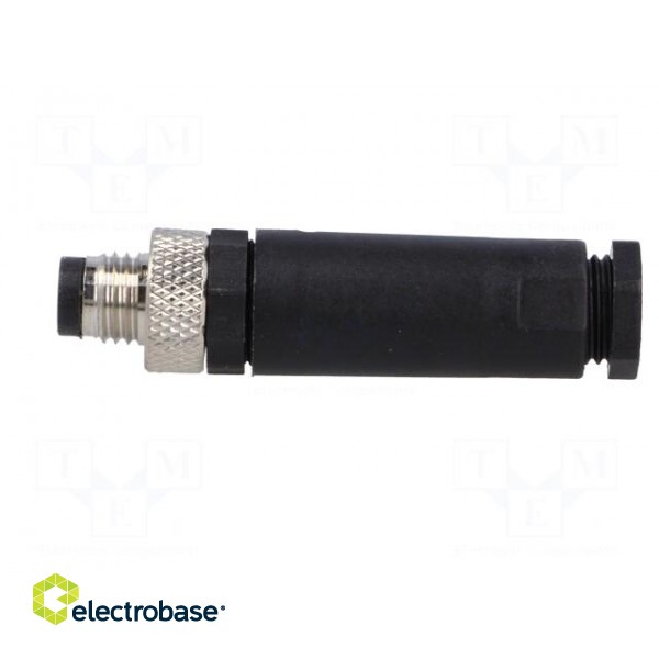 Connector: M8 | male | PIN: 4 | for cable | plug | 3A | IP67 | 30V image 3