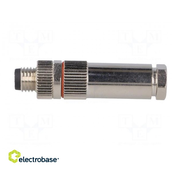 Connector: M8 | male | PIN: 4 | for cable | plug | 3A | IP67 | 30V фото 3