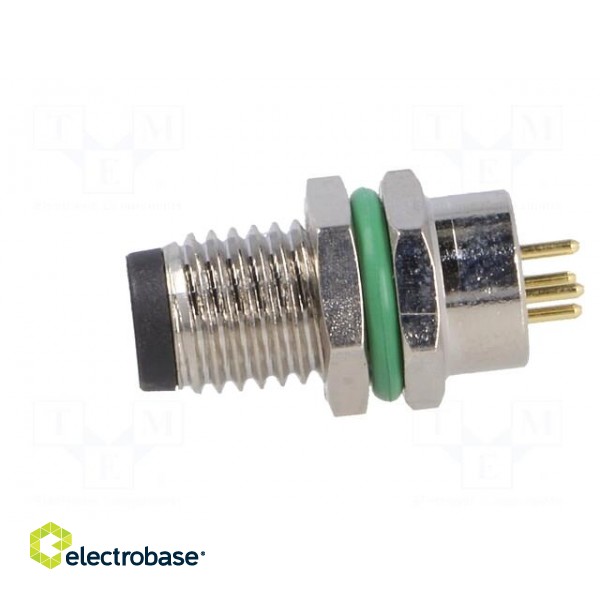 Connector: M8 | male | PIN: 4 | for panel mounting,front side nut paveikslėlis 3