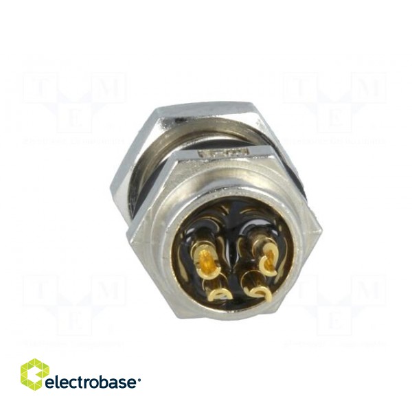 Connector: M8 | male | PIN: 4 | for panel mounting,front side nut image 5