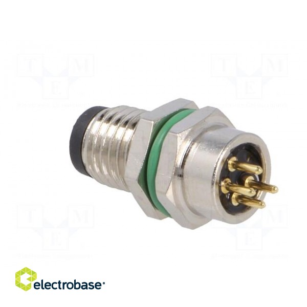 Connector: M8 | male | PIN: 4 | for panel mounting,front side nut paveikslėlis 4