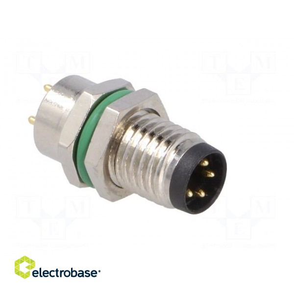 Connector: M8 | male | PIN: 4 | for panel mounting,front side nut paveikslėlis 8