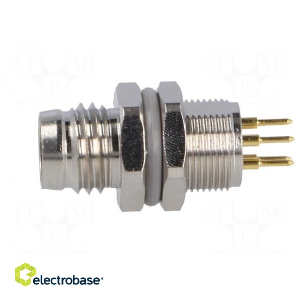 Connector: M8 | male | PIN: 4 | for panel mounting,rear side nut фото 3