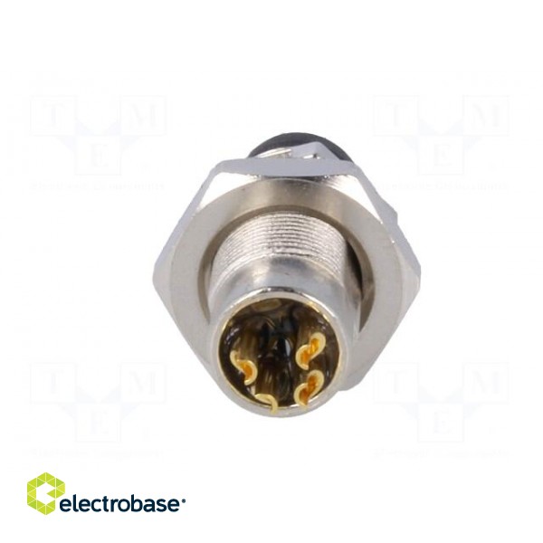 Connector: M8 | male | PIN: 4 | for panel mounting,rear side nut image 5