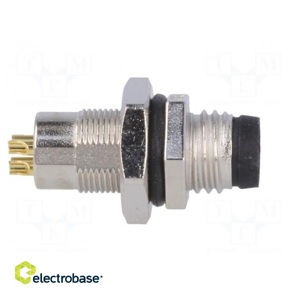 Connector: M8 | male | PIN: 4 | for panel mounting,rear side nut фото 7