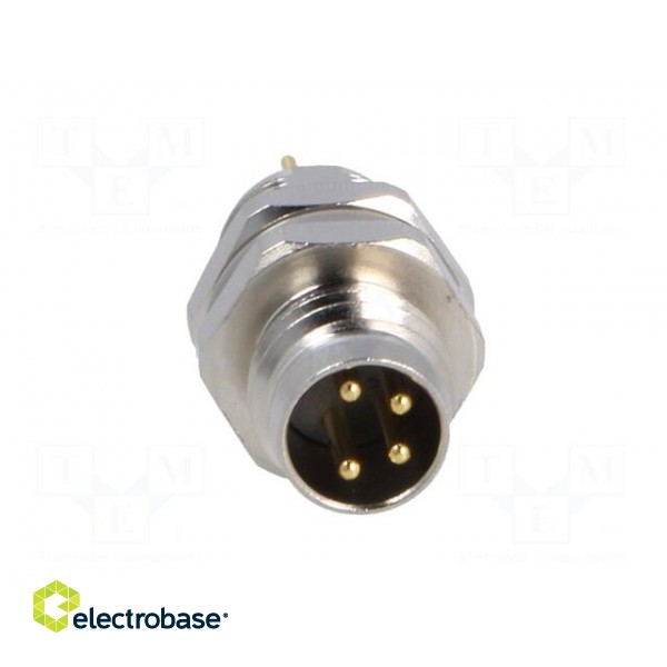 Connector: M8 | male | PIN: 4 | for panel mounting,rear side nut paveikslėlis 8