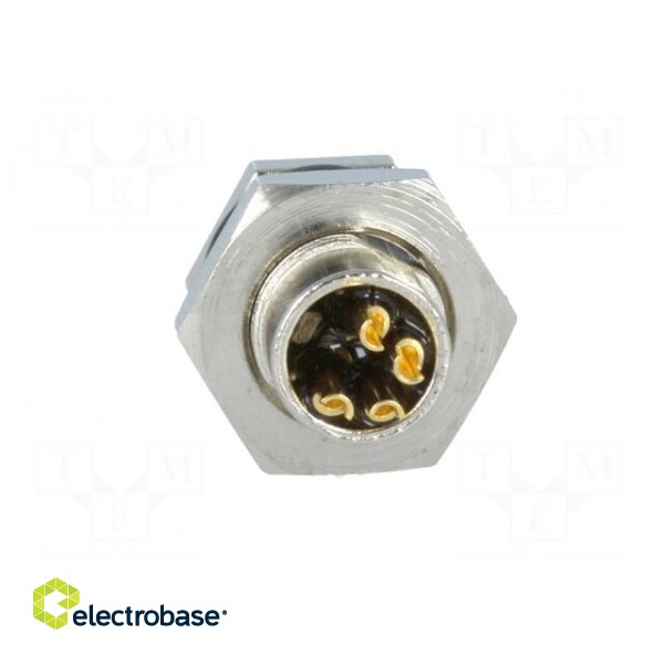 Connector: M8 | male | PIN: 4 | for panel mounting,rear side nut фото 5