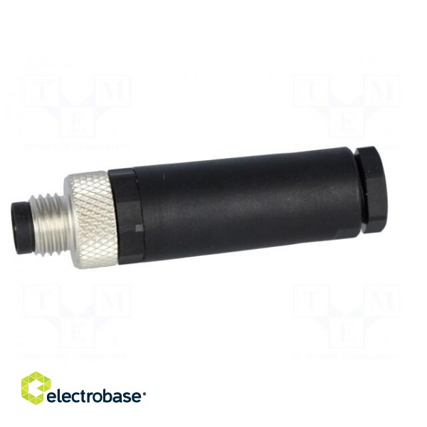 Connector: M8 | male | PIN: 4 | straight | for cable | plug image 3