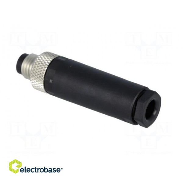 Connector: M8 | male | PIN: 4 | straight | for cable | plug image 4