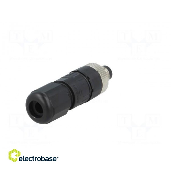 Connector: M8 | male | PIN: 4 | straight | for cable | plug | 3A | IP65 | 30V image 6