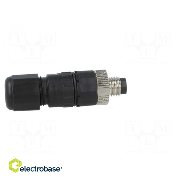 Connector: M8 | male | PIN: 4 | straight | for cable | plug | 3A | IP65 | 30V image 7