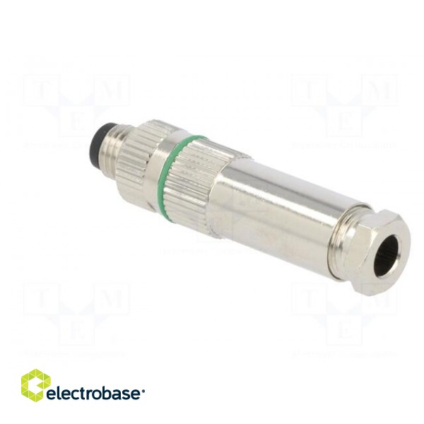Connector: M8 | male | PIN: 4 | straight | for cable | plug | 3A | IP65/IP67 фото 4