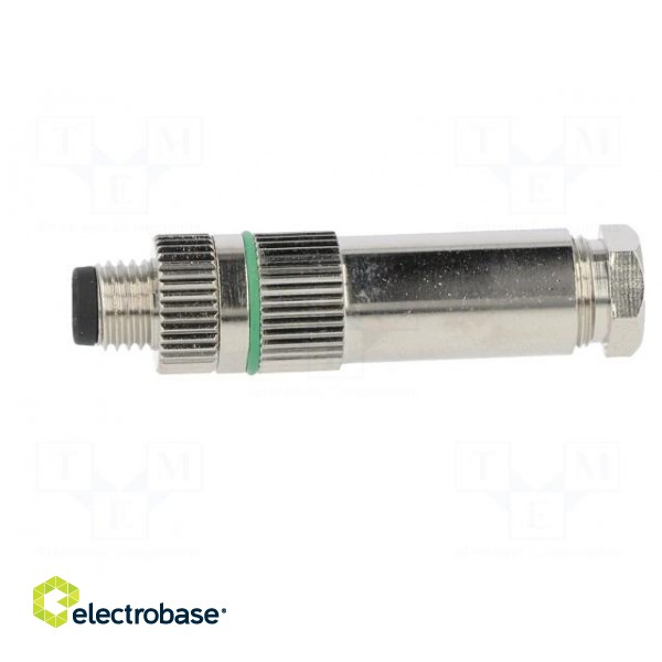 Connector: M8 | male | PIN: 4 | straight | for cable | plug | 3A | IP65/IP67 image 3