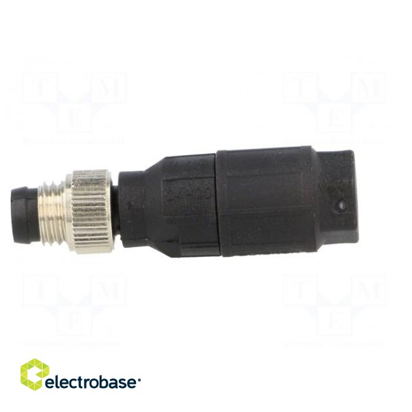 Connector: M8 | male | PIN: 4 | straight | for cable | plug | 4A | IP65/IP67 image 3