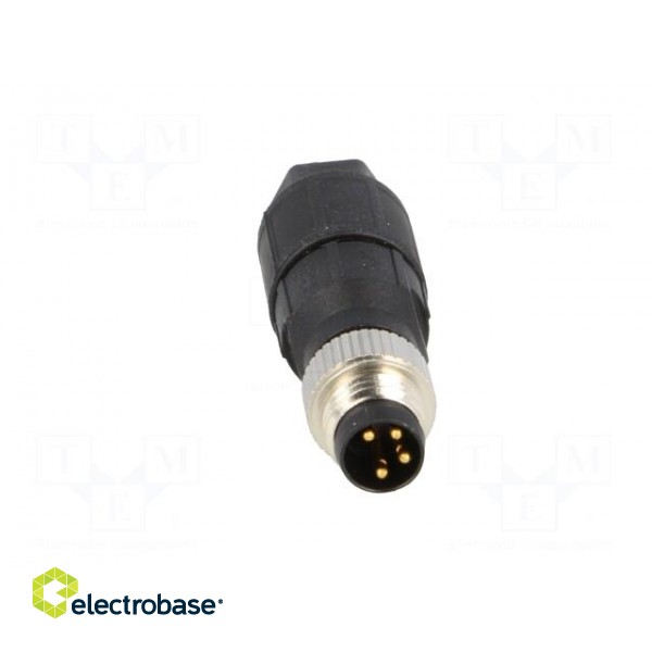 Connector: M8 | male | PIN: 4 | straight | for cable | plug | 4A | IP65/IP67 image 9