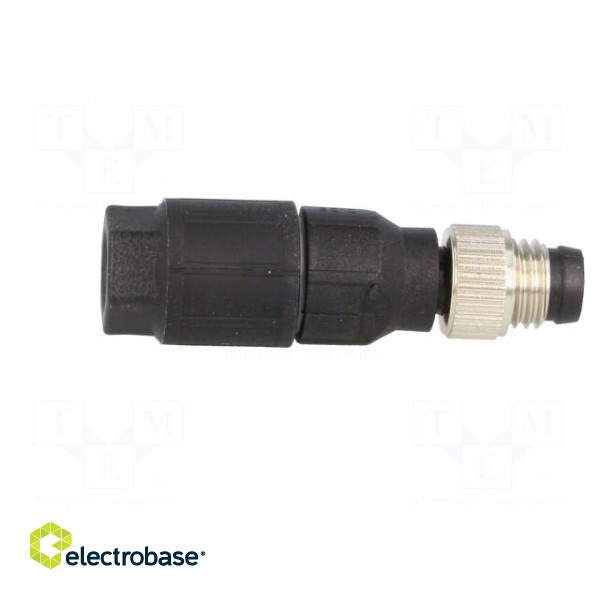 Connector: M8 | male | PIN: 4 | straight | for cable | plug | 4A | IP65/IP67 image 7