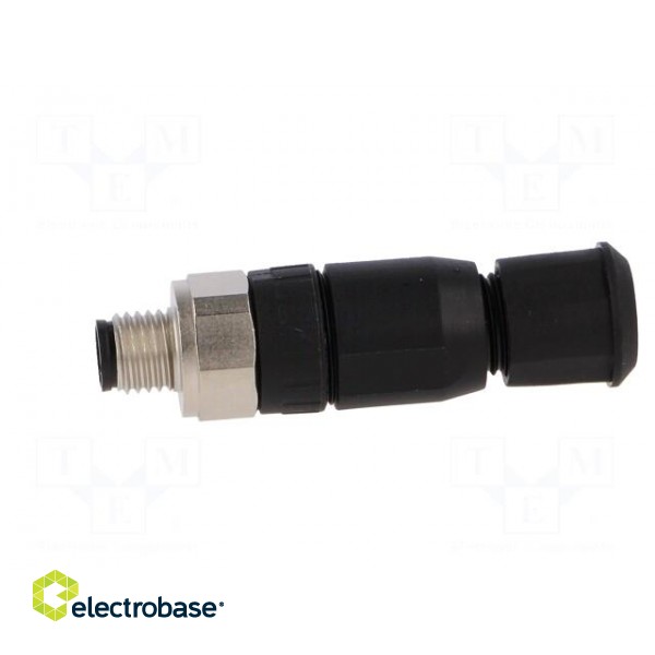 Connector: M8 | male | PIN: 4 | straight | for cable | plug | 4A | IP67 | 30V image 3