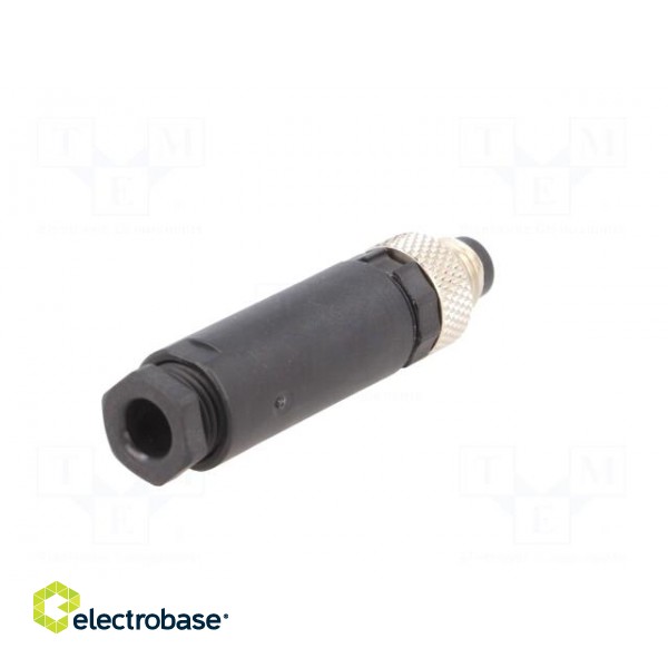 Connector: M8 | male | PIN: 4 | straight | for cable | plug | 4A | IP67 | 30V фото 6