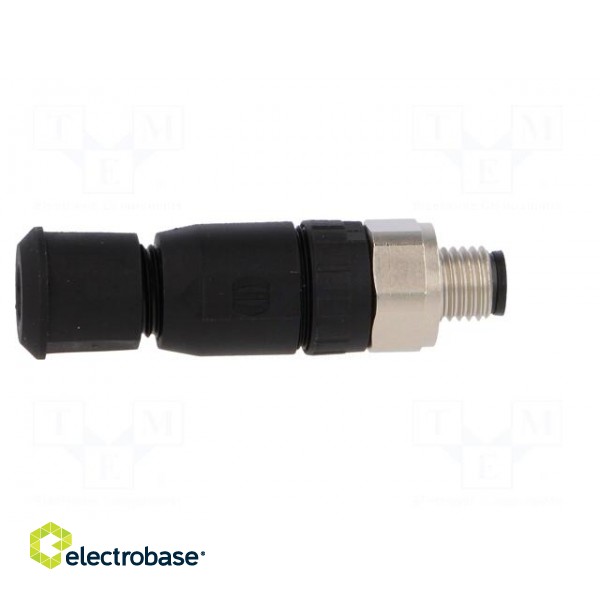 Connector: M8 | male | PIN: 4 | straight | for cable | plug | 4A | IP67 | 30V image 7
