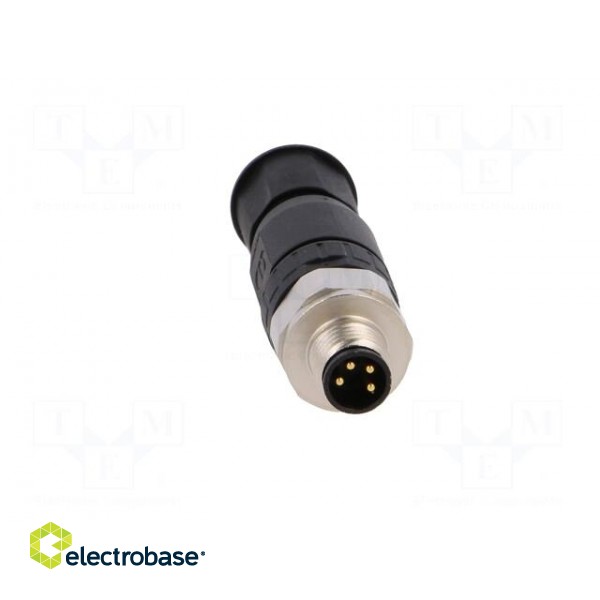 Connector: M8 | male | PIN: 4 | straight | for cable | plug | 4A | IP67 | 30V image 9