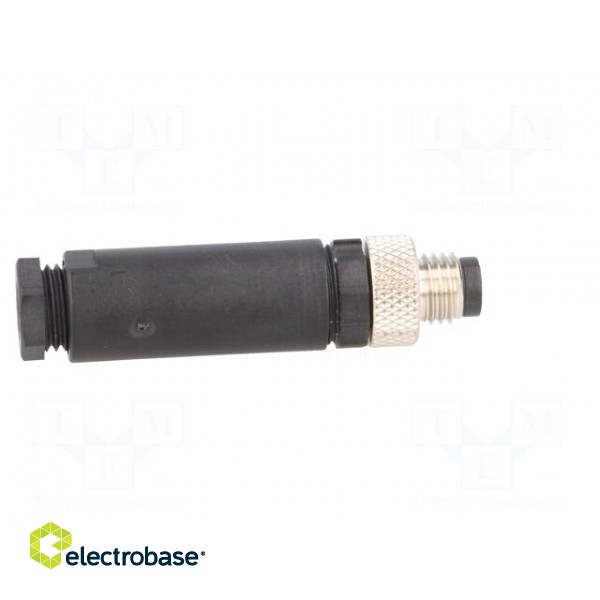Connector: M8 | male | PIN: 4 | straight | for cable | plug | 4A | IP67 | 30V фото 7