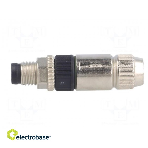Connector: M8 | male | PIN: 4 | straight | for cable | plug | 4A | IP67 | 32V paveikslėlis 3