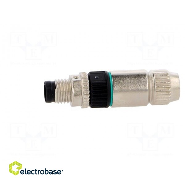 Connector: M8 | male | PIN: 4 | straight | for cable | plug | 4A | IP67 | 32V фото 3