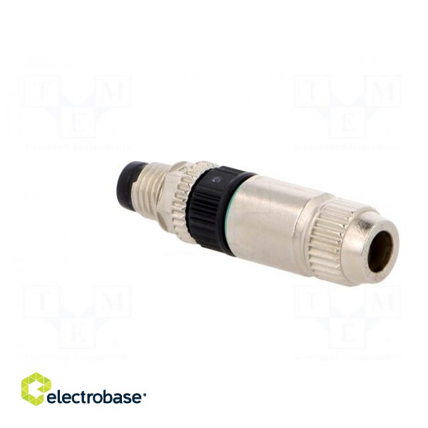 Connector: M8 | male | PIN: 4 | straight | for cable | plug | 4A | IP67 | 32V image 4
