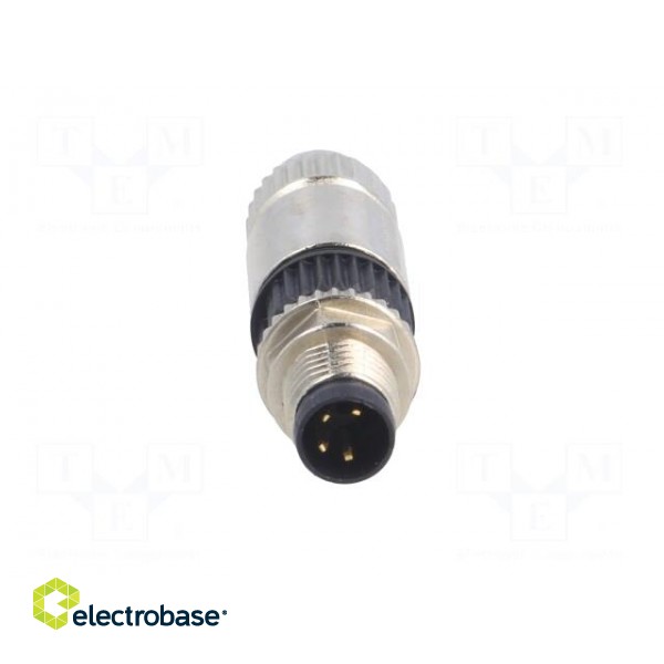Connector: M8 | male | PIN: 4 | straight | for cable | plug | 4A | IP67 | 32V paveikslėlis 9